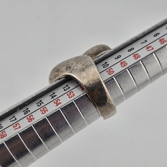 STERLING SILVER Ring MCM MODERN MODERNIST Koppel Abstract SIGNED HEAVY 6.5 VTG - Picture 5 of 13